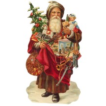 Large Victorian Santa & Toys Scrap ~ Germany ~ New for 2012